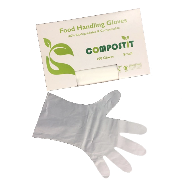 100%の生物分解性およびcompostableプラスチック使い捨て可能な手袋